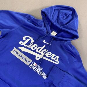 Los Angeles Dodgers Hoodie Mens Large Blue MLB Nike 2023 Postseason Pullover